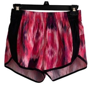 EXP CORE Women’s Athletic Shorts Pink Purple White Pattern Black Trim Size: XS